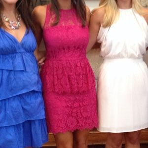 Milly Hot Pink Lace Dress